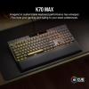 imageCORSAIR K70 MAX RGB Magnetic Mechanical Wired Gaming Keyboard  MGX Adjustable Switches Simultaneous SOCD and Rapid Trigger PBT DoubleShot Keycaps Sound Dampening 8000Hz Polling QWERTY NA BlackFull Size
