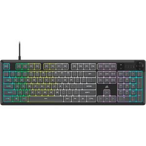 imageCorsair K55 CORE RGB Membrane Wired Gaming Keyboard  Quiet Responsive Switches  Spill Resistance  TenZone RGB  Media Keys  iCUE Compatible  QWERTY NA  PC Mac  BlackGray