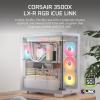 imageCORSAIR 3500X LXR RGB iCUE Link MidTower PC Case  3X PreInstalled LX120R RGB Fans Includes iCUE Link System Hub GPU AntiSag Arm Fits up to 10x 120mm Fans  White