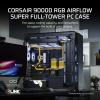 imageCORSAIR 9000D RGB Airflow Super FullTower PC Case Fits up to 18x 120mm 7x 140mm or 4x 200mm Fans InfiniRail Fan Mounting iCUE Link System Hub Included WhiteBlack