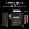 imageCORSAIR 9000D RGB Airflow Super FullTower PC Case Fits up to 18x 120mm 7x 140mm or 4x 200mm Fans InfiniRail Fan Mounting iCUE Link System Hub Included WhiteBlack