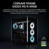 imageCORSAIR Frame 4500X RSR ARGB Panoramic Glass MidTower PC Case  InfiniRail Mounting System Fits Dual 360mm Radiators GPU AntiSag 3X RS120R Fans Included  Black