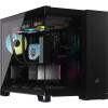 imageCORSAIR iCUE Link 2500X RGB Tempered Glass mATX MidTower Dual Chamber PC Case  2X CORSAIR RX120 RGB Fans Included  Wide Cooling Flexibility  Reverse Connection Motherboard Compatible  BlackBlack