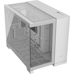 imageCORSAIR 2500X Tempered Glass mATX PC Case  No Fans Included  DualChamber Design  Wide Cooling Flexibility  Reverse Connection Motherboard Compatible  BlackWhite