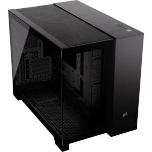 imageCORSAIR 2500X Tempered Glass mATX PC Case  No Fans Included  DualChamber Design  Wide Cooling Flexibility  Reverse Connection Motherboard Compatible  BlackBlack