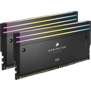 imageCORSAIR Dominator Titanium DDR5 RGB Light Enhancement Kit  2X Modules  0GB RAM  CORSAIR iCUE Compatible  Black