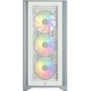imageCORSAIR iCUE 4000X RGB Tempered Glass MidTower ATX PC Case  3X SP120 RGB Elite Fans  iCUE Lighting Node CORE Controller  High Airflow  BlackWhite