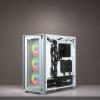 imageCORSAIR iCUE 4000X RGB Tempered Glass MidTower ATX PC Case  3X SP120 RGB Elite Fans  iCUE Lighting Node CORE Controller  High Airflow  BlackWhite