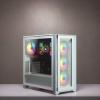 imageCORSAIR iCUE 4000X RGB Tempered Glass MidTower ATX PC Case  3X SP120 RGB Elite Fans  iCUE Lighting Node CORE Controller  High Airflow  BlackWhite