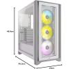 imageCORSAIR iCUE 4000X RGB Tempered Glass MidTower ATX PC Case  3X SP120 RGB Elite Fans  iCUE Lighting Node CORE Controller  High Airflow  BlackWhite