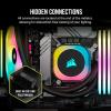 imageCORSAIR iCUE Link H150i RGB Liquid CPU Cooler  360mm AIO  QX120 RGB Fans  Fits Intel LGA 1700 AMD AM5  iCUE Link System Hub Included  BlackBlack