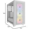 imageCorsair 3000D Airflow MidTower PC Case  3Pin Fans  FourSlot GPU Support  Fits up to 8X 120mm Fans  HighAirflow Design  BlackWhite