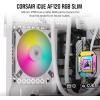 imageCorsair AF120 RGB Slim 120mm PWM Fluid Dynamic Bearing Fan Kit  Thin Profile for SmallForm Cases  LowNoise  Up to 2000 RPM  8 Addressable RGB LEDs  Dual Pack with Lighting Node CORE  BlackWhite