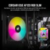 imageCorsair AF120 RGB Slim 120mm PWM Fluid Dynamic Bearing Fan Kit  Thin Profile for SmallForm Cases  LowNoise  Up to 2000 RPM  8 Addressable RGB LEDs  Dual Pack with Lighting Node CORE  BlackBlack