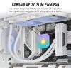 imageCorsair AF120 RGB Slim 120mm PWM Fluid Dynamic Bearing Fan Kit  Thin Profile for SmallForm Cases  LowNoise  Up to 2000 RPM  8 Addressable RGB LEDs  Dual Pack with Lighting Node CORE  BlackWhite