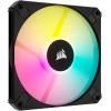imageCorsair AF120 RGB Slim 120mm PWM Fluid Dynamic Bearing Fan Kit  Thin Profile for SmallForm Cases  LowNoise  Up to 2000 RPM  8 Addressable RGB LEDs  Dual Pack with Lighting Node CORE  BlackBlack