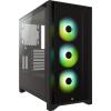 imageCORSAIR iCUE 4000X RGB Tempered Glass MidTower ATX PC Case  3X SP120 RGB Elite Fans  iCUE Lighting Node CORE Controller  High Airflow  BlackBlack