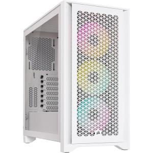imageCorsair iCUE 4000D RGB Airflow MidTower Case  3X AF120 RGB Elite Fans  iCUE Lighting Node PRO Controller  HighAirflow Design  CORSAIR RapidRoute Cable Management System  True White