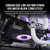 imageCORSAIR iCUE Link XG3 RGB Hybrid GPU Water Block  Hybrid Custom Cooling  Fits AMD RX 7900 XT X  Black