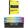 imageCORSAIR Vengeance RGB DDR5 RAM 16GB 1x16GB 5200MHz CL40 Intel XMP iCUE Compatible Computer Memory  Black CMH16GX5M1B5200C40Black
