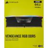 imageCORSAIR Vengeance RGB DDR5 RAM 16GB 1x16GB 5200MHz CL40 Intel XMP iCUE Compatible Computer Memory  Black CMH16GX5M1B5200C40Black