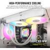 imageCorsair iCUE AF120 RGB Elite 120mm PWM Triple Fan Kit  Eight RGB LEDs Per Fan  AirGuide Technology  Fluid Dynamic Bearing  Zero RPM Fan Mode  Included iCUE Lighting Node CORE Controller  WhiteWhite