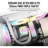 imageCorsair iCUE AF120 RGB Elite 120mm PWM Triple Fan Kit  Eight RGB LEDs Per Fan  AirGuide Technology  Fluid Dynamic Bearing  Zero RPM Fan Mode  Included iCUE Lighting Node CORE Controller  WhiteWhite