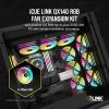 imageCorsair iCUE Link QX120 RGB 120mm Magnetic Dome RGB Fans  Triple Fan Starter Kit with iCUE Link System Hub  BlackBlack