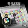 imageCorsair iCUE Link QX120 RGB 120mm Magnetic Dome RGB Fans  Triple Fan Starter Kit with iCUE Link System Hub  BlackWhite