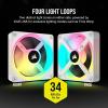 imageCorsair iCUE Link QX120 RGB 120mm Magnetic Dome RGB Fans  Triple Fan Starter Kit with iCUE Link System Hub  BlackWhite