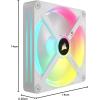 imageCorsair iCUE Link QX120 RGB 120mm Magnetic Dome RGB Fans  Triple Fan Starter Kit with iCUE Link System Hub  BlackWhite