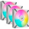 imageCorsair iCUE AF120 RGB Elite 120mm PWM Triple Fan Kit  Eight RGB LEDs Per Fan  AirGuide Technology  Fluid Dynamic Bearing  Zero RPM Fan Mode  Included iCUE Lighting Node CORE Controller  WhiteWhite