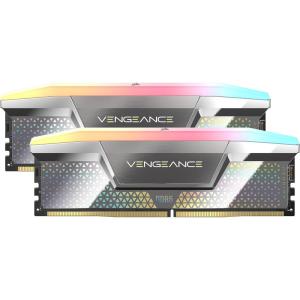 imageCORSAIR Vengeance RGB DDR5 CUDIMM 48GB 2x24GB 8000MHz CL385050128 14V Intel XMP Desktop Computer Memory  Silver CMHC48GX5M2X8000C38