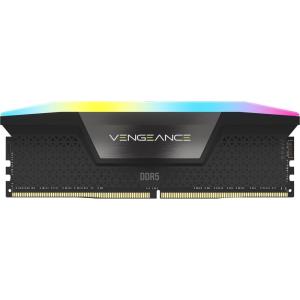 imageCORSAIR Vengeance RGB DDR5 RAM 16GB 1x16GB 5200MHz CL40 Intel XMP iCUE Compatible Computer Memory  Black CMH16GX5M1B5200C40Black