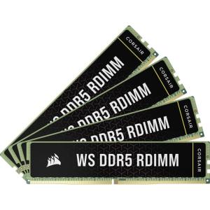 imageCORSAIR WS DDR5 ECC RDIMM 64GB 4x16GB 6000MHz CL40 Intel XMP 30 Computer Memory  Black CMA64GX5M4B6000C406400MHz