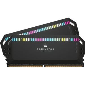 imageCORSAIR Dominator Platinum RGB DDR5 RAM 32GB 2x16GB 6000MHz CL36 Intel XMP iCUE Compatible Computer Memory  Black CMT32GX5M2E6000C36Black