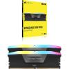 imageCORSAIR Vengeance RGB RS DDR5 RAM 32GB 2x16GB 6000MHz CL36444496 135V AMD EXPO Intel XMP Computer Desktop Memory  Gray CMG32GX5M2E6000Z36Black