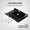 imageCorsair Dual SSD Mounting Bracket 35 Internal Drive Bay to 25 Easy Installation BlackBlack