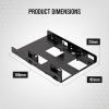 imageCorsair Dual SSD Mounting Bracket 35 Internal Drive Bay to 25 Easy Installation BlackBlack
