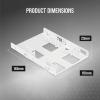 imageCorsair Dual SSD Mounting Bracket 35 Internal Drive Bay to 25 Easy Installation White