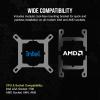 imageCORSAIR XC7 RGB Elite LCD CPU Water Block  480x480 IPS LCD Screen  31 RGB LEDs  USBC  Fits Intel LGA 1700 AMD AM5 and Older  White