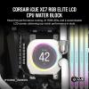 imageCORSAIR XC7 RGB Elite LCD CPU Water Block  480x480 IPS LCD Screen  31 RGB LEDs  USBC  Fits Intel LGA 1700 AMD AM5 and Older  White
