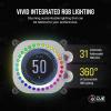 imageCORSAIR XC7 RGB Elite LCD CPU Water Block  480x480 IPS LCD Screen  31 RGB LEDs  USBC  Fits Intel LGA 1700 AMD AM5 and Older  White