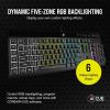 imageCorsair K55 RGB PRO Membrane Wired Gaming Keyboard  IP42 Dust and SpillResistant  6 Macro Keys with Elgato Integration  iCUE Compatible  QWERTY NA  PC Mac Xbox  Black