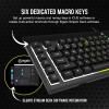 imageCorsair K55 RGB PRO Membrane Wired Gaming Keyboard  IP42 Dust and SpillResistant  6 Macro Keys with Elgato Integration  iCUE Compatible  QWERTY NA  PC Mac Xbox  Black
