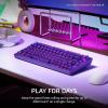 imageCorsair K65 Plus Wireless 75 RGB HotSwappable Mechanical Gaming Keyboard  QWERTY US Layout PreLubricated MLX Red v2 Linear Switches DualLayer Sound Dampening  Atomic Purple