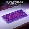 imageCorsair K65 Plus Wireless 75 RGB HotSwappable Mechanical Gaming Keyboard  QWERTY US Layout PreLubricated MLX Red v2 Linear Switches DualLayer Sound Dampening  Atomic Purple