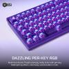 imageCorsair K65 Plus Wireless 75 RGB HotSwappable Mechanical Gaming Keyboard  QWERTY US Layout PreLubricated MLX Red v2 Linear Switches DualLayer Sound Dampening  Atomic Purple