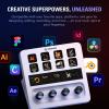 imageElgato Stream Deck  White  Studio Controller with LCD Keys Dials and Touch Strip for Post Production in Adobe Premiere Pro Photoshop DaVinci Resolve Final Cut Pro  Workflow AutomationWhite