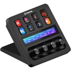 imageElgato Stream Deck  White  Studio Controller with LCD Keys Dials and Touch Strip for Post Production in Adobe Premiere Pro Photoshop DaVinci Resolve Final Cut Pro  Workflow AutomationBlack